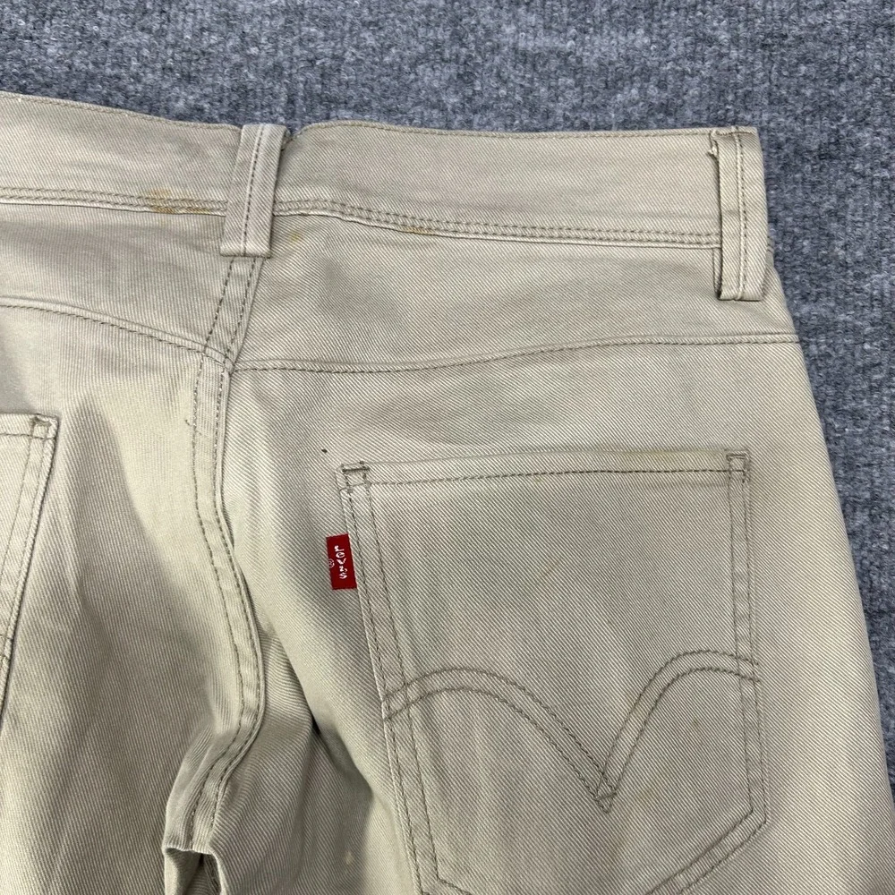 Levi's 511 Skinny Jeans Men's‎ Khaki Denim Stretch Pockets Button Fly - 30X31